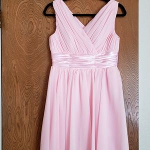 Pastel pink prom mini dress